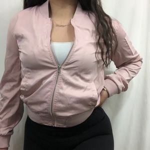 Pink satin jacket